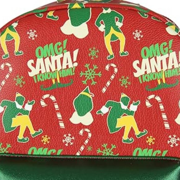 Elf The Movie Buddy OMG! Santa! I Know Him Allover Pattern Faux Leather Mini Bac main image 4